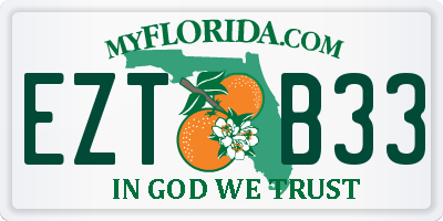 FL license plate EZTB33