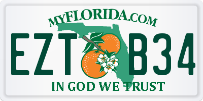 FL license plate EZTB34