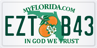 FL license plate EZTB43