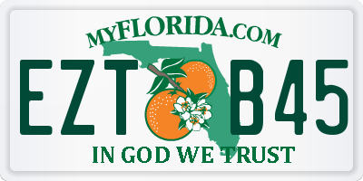 FL license plate EZTB45