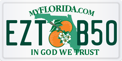 FL license plate EZTB50