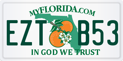 FL license plate EZTB53