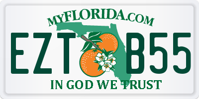 FL license plate EZTB55