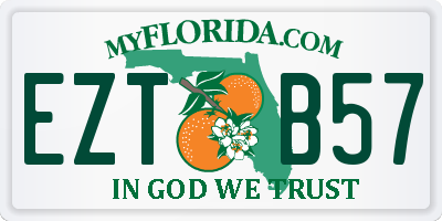 FL license plate EZTB57