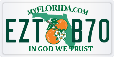 FL license plate EZTB70