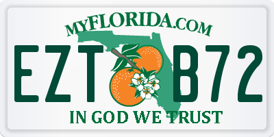 FL license plate EZTB72