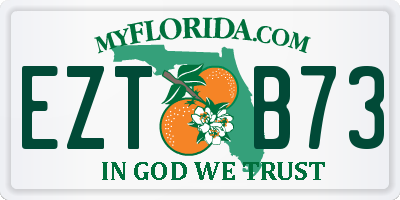 FL license plate EZTB73