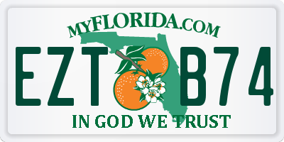 FL license plate EZTB74