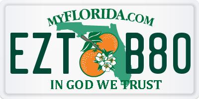 FL license plate EZTB80