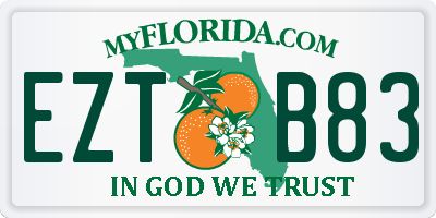 FL license plate EZTB83