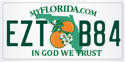 FL license plate EZTB84