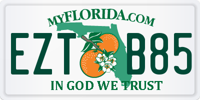 FL license plate EZTB85