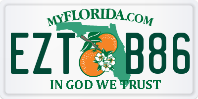 FL license plate EZTB86