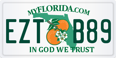 FL license plate EZTB89