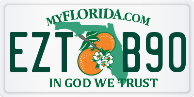 FL license plate EZTB90