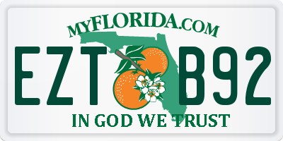 FL license plate EZTB92