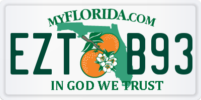 FL license plate EZTB93