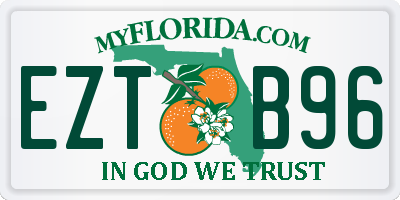 FL license plate EZTB96