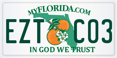 FL license plate EZTC03