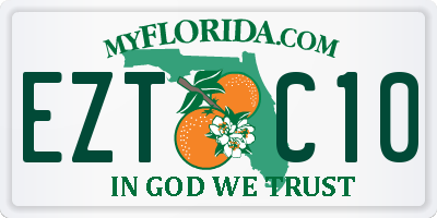 FL license plate EZTC10