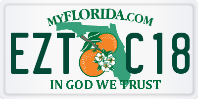 FL license plate EZTC18