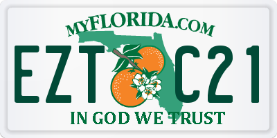 FL license plate EZTC21