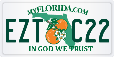 FL license plate EZTC22