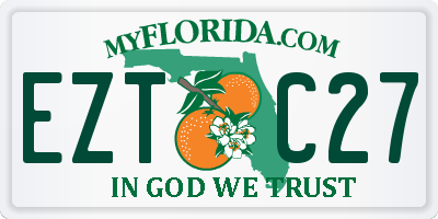 FL license plate EZTC27