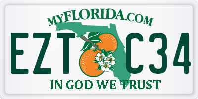 FL license plate EZTC34