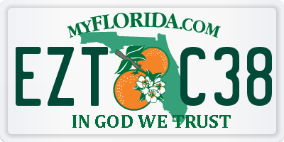 FL license plate EZTC38