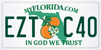 FL license plate EZTC40