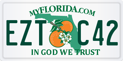 FL license plate EZTC42