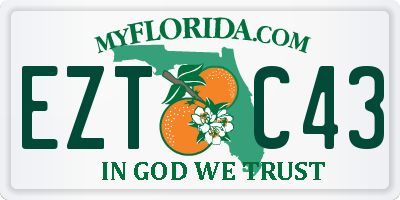 FL license plate EZTC43