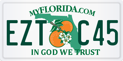 FL license plate EZTC45