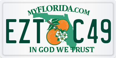 FL license plate EZTC49