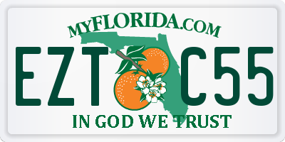 FL license plate EZTC55