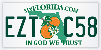 FL license plate EZTC58