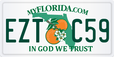 FL license plate EZTC59