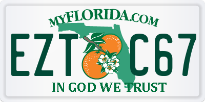 FL license plate EZTC67