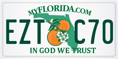 FL license plate EZTC70