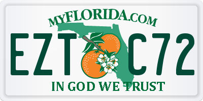 FL license plate EZTC72