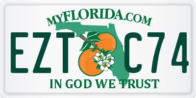 FL license plate EZTC74