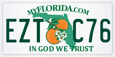 FL license plate EZTC76