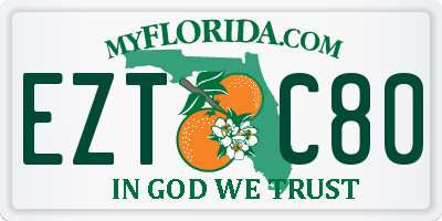 FL license plate EZTC80