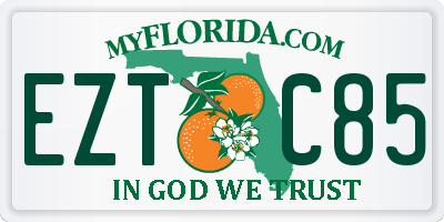 FL license plate EZTC85