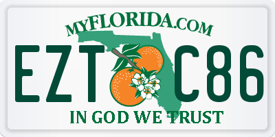 FL license plate EZTC86