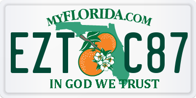 FL license plate EZTC87