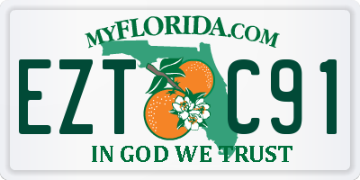 FL license plate EZTC91