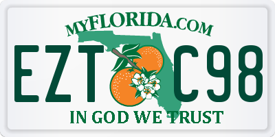 FL license plate EZTC98