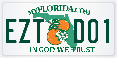 FL license plate EZTD01